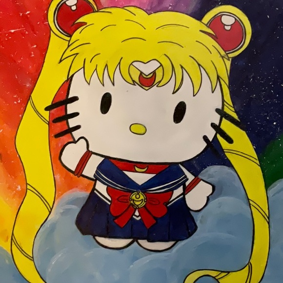 Sailor moon Hello Kitty Painting - Picture 3 of 3
